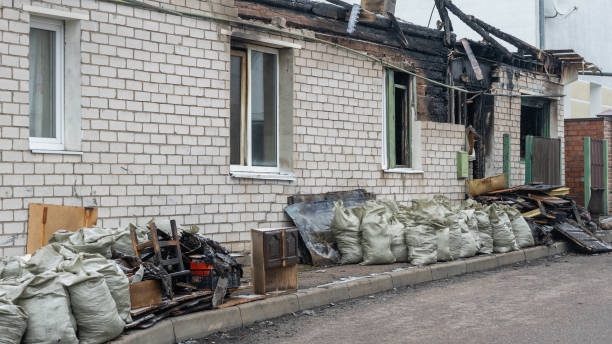 Professional Fire Damage Removal technician working in Zieglerville, PA